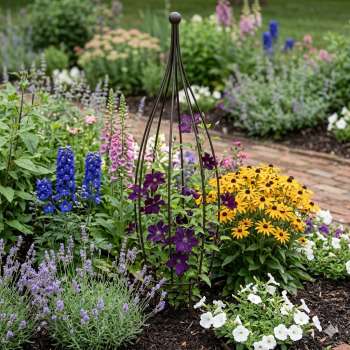 Elegante Rankhilfe Topiary in rostoptik